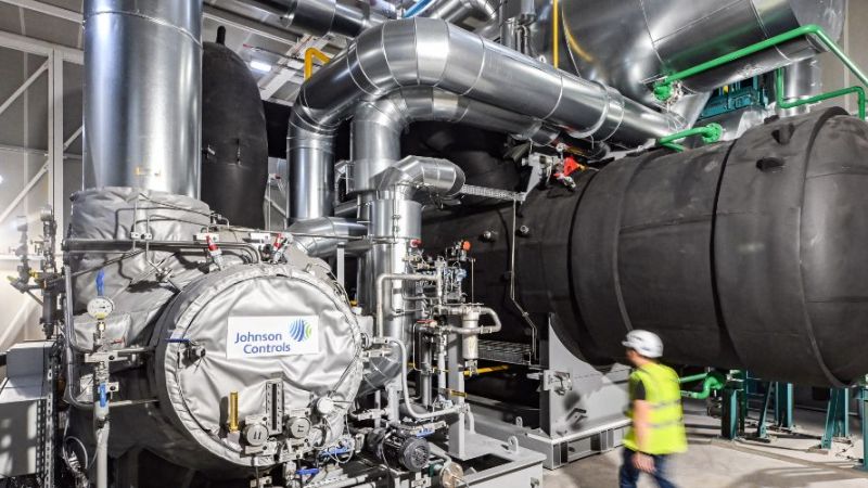 Large-scale heat pump at the EnBW power plant in Stuttgart-Münster