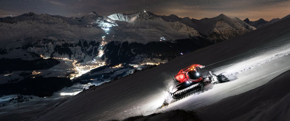 Im Skigebiet Lenzerheide/Arosa fahren zukünftig Pistenfahrzeuge mit Solardiesel, um die Pisten zu präparieren.