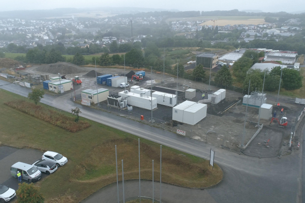 Aerial view of the hydrogen quarter in Kaisersesch