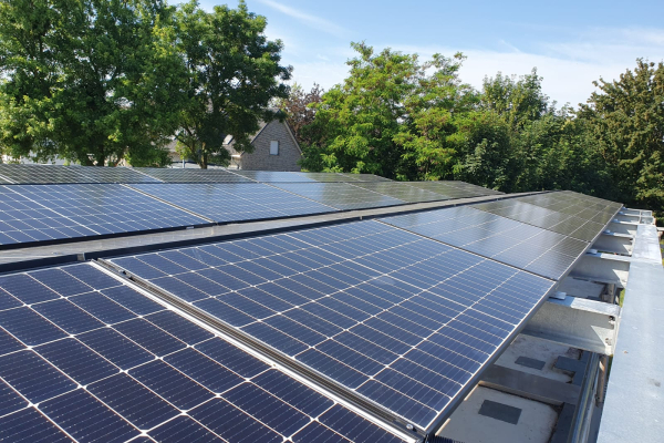 Photovoltaic system on the energy centre in Bedburg