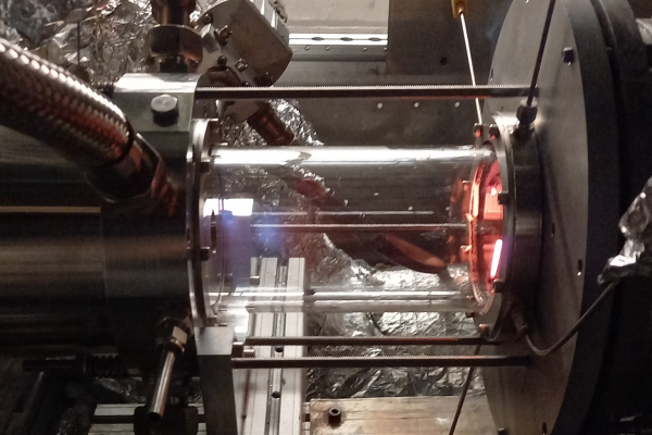 The combustion chamber of the Euro-K micro gas turbine being tested in various H2 test rigs.