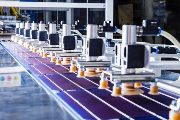 HJT solar cell string produced with a conventional soldering process. This can significantly facilitate market access for the novel HJT solar cell technology.